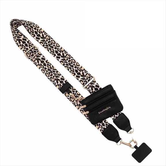 Rollbacks & More Phone Strap with Zippered Pouch, Clip and Go for Wallet Crossbody, Crossbody C