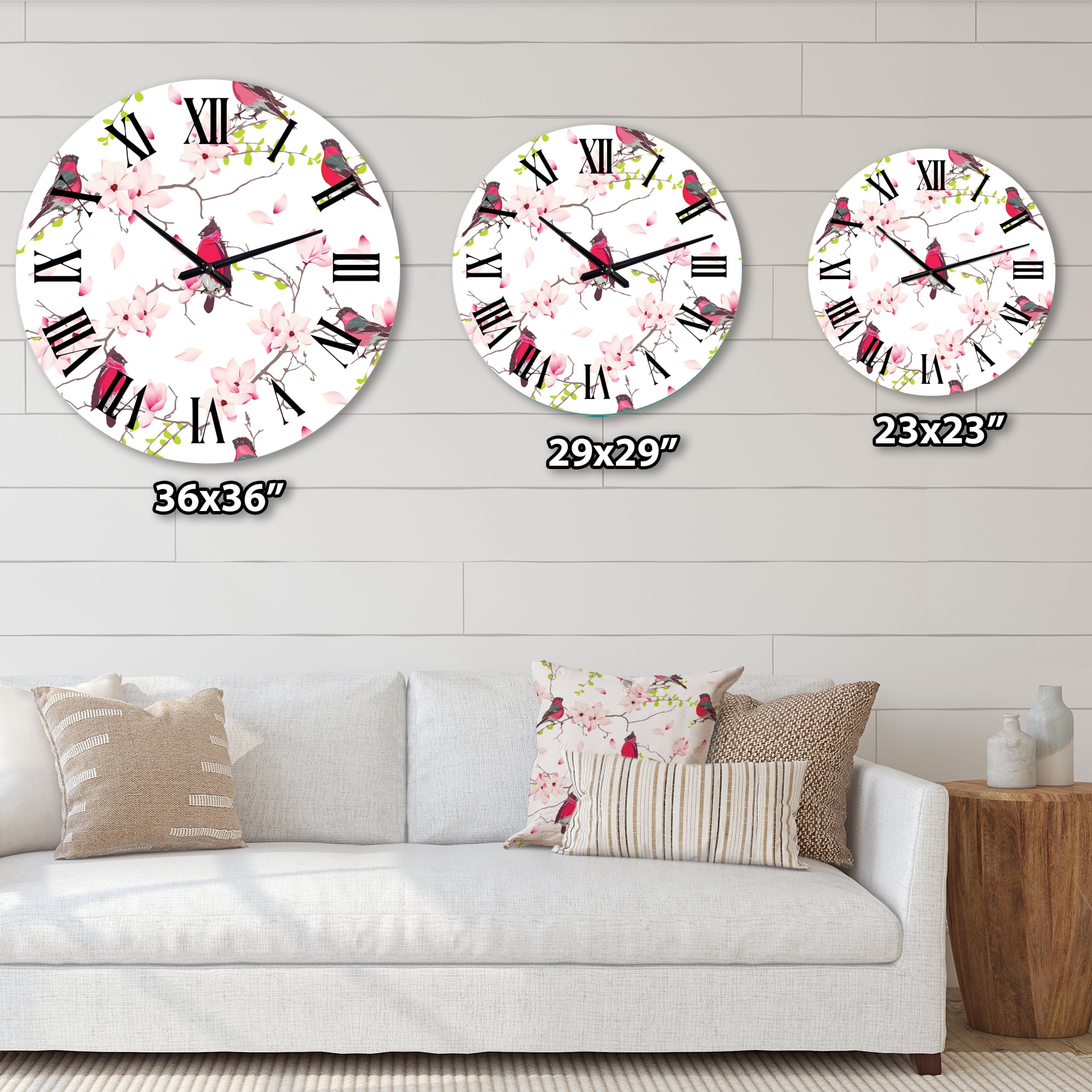 Designart 1 in Quartz Traditional Wall Clock