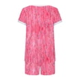 thumbnail image 5 of Levmjia Womens Pajama Set 2 Piece Cotton Short Sleeve Sleepwear Loungewear Soft Comfortable Summer Nightwear Set with Pants Casual Home Wear, 5 of 5
