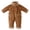 Coffee, variant on akafmk Baby Romper Winter Warm Fleece Lined Rompers Stand Collar Button Up Thickened Warm Outdoor One Piece Snowsuit, Size 1-2 Years
