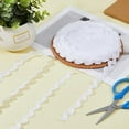 thumbnail image 5 of 26 Yards Wave Bending Fringe Trim RIC Rac Trim Ribbon Woven Braid Fabric Lace White Flat Sew on Ribbons Curved Edge Ribbon for DIY Clothes Dress Wrapping Home Wedding Party Decoration 1bag, 5 of 9