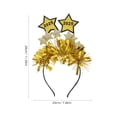 thumbnail image 2 of HEALEEP New Year Hair Bands Golden Iron Hair Decoration 1Pack for Festivals, 2 of 8