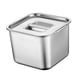 thumbnail image 5 of Sartenes de comida de acero inoxidable Sartén de sopa profunda multifuncional Asas dobles con tapas Caja de especias para restaurante Hogar Barbacoa 14cmx14cm BLESIY Sartén de vapor para frotar, 5 of 8