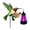 Colored Light, variant on Solar Hummingbird Garden Stake Light with Lantern, Metal Art Decorative Landscape Illumination for Pathway Patio Yard Lawn Decor Colored Light 1PCS