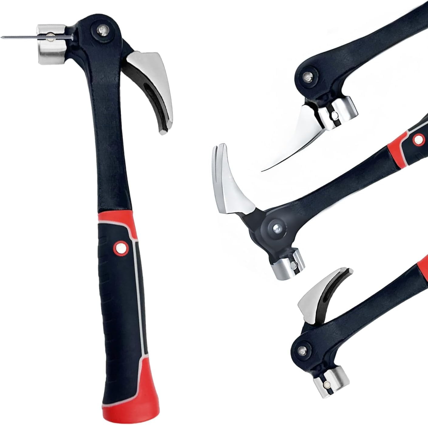 Claw Hammer Magnetic Hammerhead Skeleton Shockproof Hand Tools for