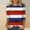 #0223-Red, variant on TaTaai Womens Tops 3/4 Sleeve Round Neck Stripe Print Loose T Shirt Casual Soft Breathable for Weekend