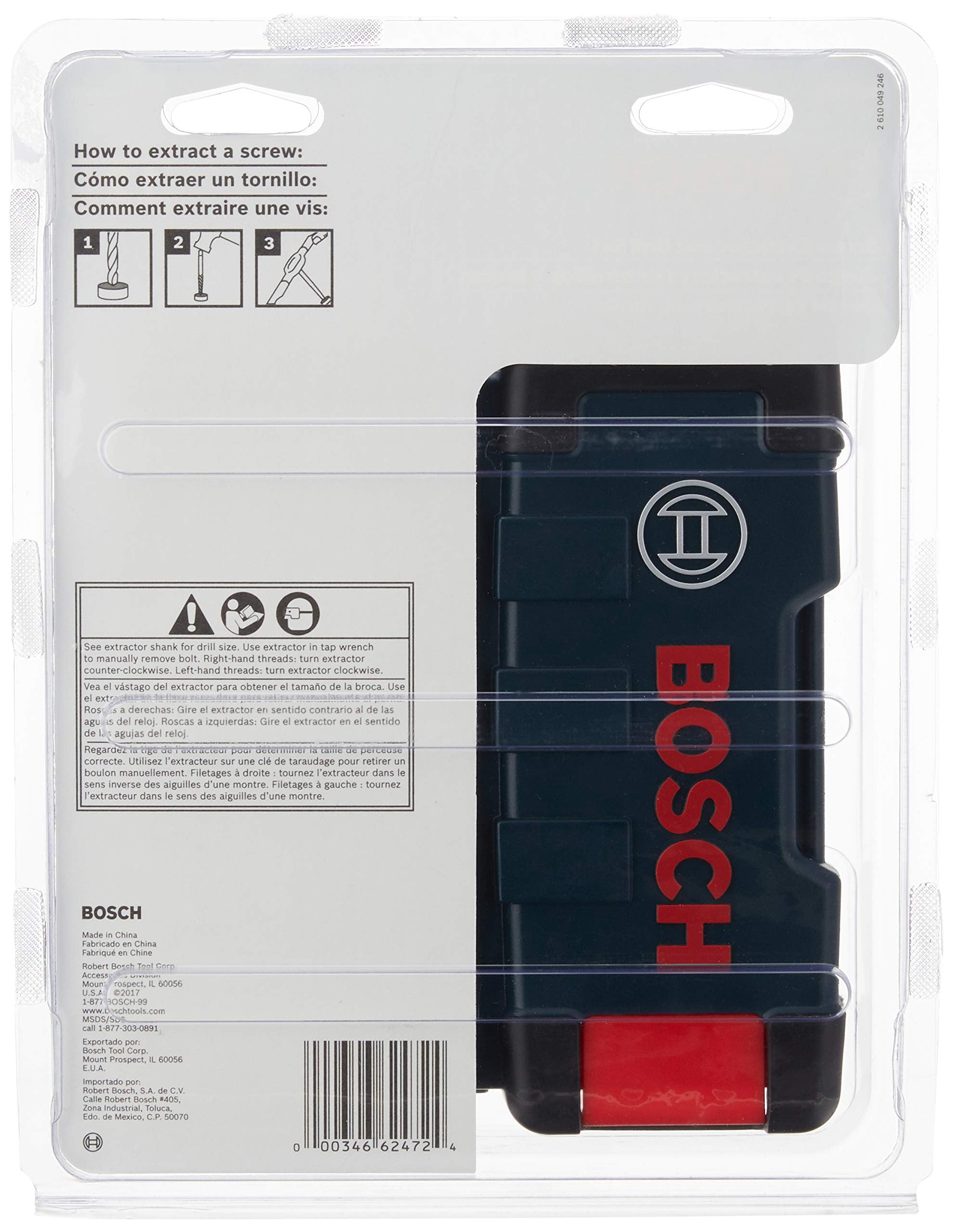 Juego de extractores de tornillos y brocas Bosch BSPE6D 12 piezas