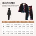 thumbnail image 4 of Fotbe Neon Psychedelic Giraffe Pattern Long Sleeve Pajama Set for Women,Sleepwear Set,2-piece Loungewear Set,Soft PJs Comfy Nightwear with Pockets -X-Large, 4 of 7