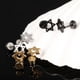 thumbnail image 3 of 3 Pares de Aretes con Forma de Estrella de de material acero Inoxidable Unisex en tres, 3 of 9