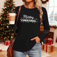 thumbnail image 6 of HOMBOM Womens Tops Long Sleeve Fashion Black Xmas Crewneck Reindeer Fall Blouse for Female Christmas, 6 of 9