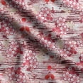 thumbnail image 1 of Soimoi Floral Print,Cotton Cambric, Quilting Fabric Sold by The Yard 42 Inch Wide, Medium Weight Cotton Fabric, SewingSupplies, Red, 1 of 5