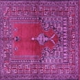 thumbnail image 1 of Ahgly Company Indoor Square Oriental Purple Traditional Area Rugs, 8' Square, 1 of 4