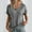 Gray, variant on Njoeus Plus Size Tops for Women Womens Tops Dressy Casual Womens Basic V Neck T Shirts Summer Cute Tee Loose Fitting Tunics Casual Short Sleeve Tops with Buttons Decor Work Office Clothes Women Summer