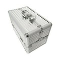 thumbnail image 4 of HILABEE Aluminum Makeup Case Portable Cosmetic Tool Box for Women Girl Makeup Artist argent, 4 of 9