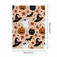 thumbnail image 3 of Halloween Ghost Witch Flannel Throw Blanket, Pumpkin Cauldron Autumn Print Cover for Couch, Sofa and Bedroom, 3 of 3
