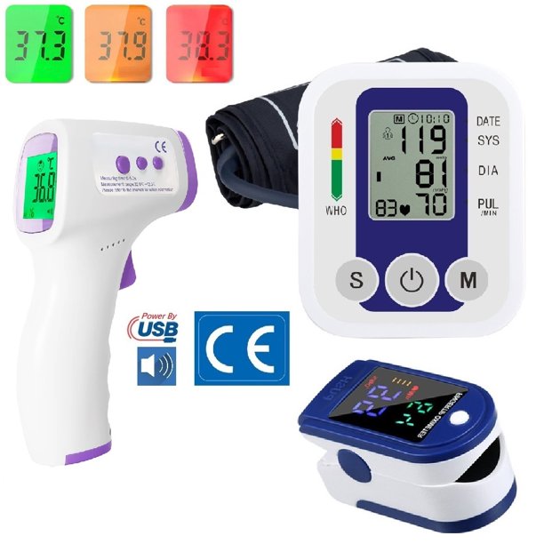 Tonómetro de presión automático médico, tensiómetro, medidor de pulso de ritmo cardíaco, Monitor de presión arterial de brazo Digital saludable, manguito