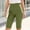 Army Green, variant on Bermuda Shorts Women High Waisted Straight Leg Elastic Drawstring Hem Bottoms Slim Fit Sports Gym Athletic Yoga Shorts with Pockets
