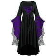 thumbnail image 1 of Robe Gothique pour Femmes Halloween Rétro en Dentelle Squelette Tenue Punk Grande Taille Élégante Tenue de Cour, 1 of 4