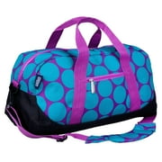 Wildkin Kids Overnighter Duffel Bag for Boys & Girls, Features Two Carrying Handles and Removable Padded Shoulder Strap, BPA & Phthalate Free (Big Dot Aqua Blue)