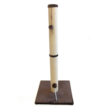 Cat Craft 36 inch Jute Scratching Post (Dark Chocolate Fur 16x16 Base)