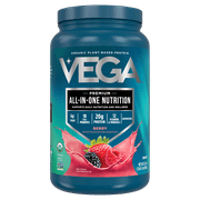 Vega - One All-In-One Organic Plant Based Shake Powder Drink Mix Berry - 24.3 oz.