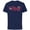 Navy, variant on Disney Mickey & Minnie Valentine's Day 2026 Script Logo Trip - Short Sleeve Cotton T-Shirt for Adults - Customized-Athletic Heather