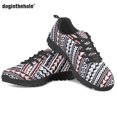 thumbnail image 1 of Zapatos planos Doginthehole para mujer, zapatillas informales, zapatos polinesios tradicionales tribales con estampado 3D de malla de aire, calzado para caminar para mujer, 1 of 6
