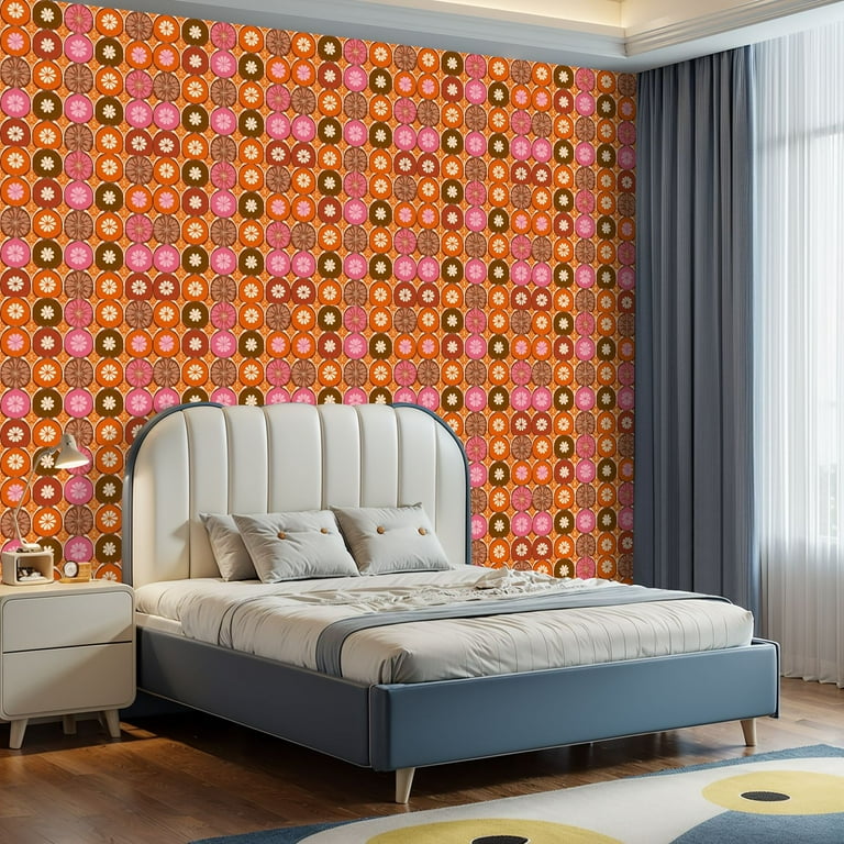 Peel and Stick Wallpaper Contact Paper 70 s Retro 60s 70s