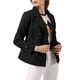 thumbnail image 2 of Abrigo de doble botonadura con solapa de pico para mujer INSPIRE CHIC en negro de lana para invierno, 2 of 7