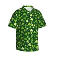 thumbnail image 2 of Uemuo Happy St. Patrick's day Printed Regular Fit Short Sleeve Casual Hawaiian Shirt for Men,Aloha shirt,Tropical shirt,Floral print shirt,Vacation Beach shirt-3X-Large, 2 of 9