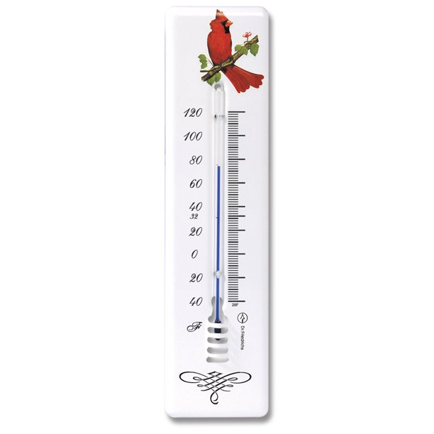 Wall Thermometer Cardinal Bird Design