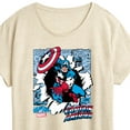 thumbnail image 3 of Marvel Captain America - Comic Book Panels - Women's Short Sleeve Graphic T-Shirt, 3 of 5