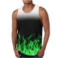 thumbnail image 2 of Tdoqot Mens Tank Tops- Loose Fit Sleeveless Print Casual Crewneck Summer Tank Green Size S, 2 of 5