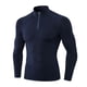 thumbnail image 2 of Sonducket Ropa interior térmica para hombre, camisetas deportivas de invierno de alta elasticidad para hombre, jersey largo con cremallera para Camisetas Azul oscuro Sonducket AP013564-03, 2 of 6