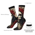 thumbnail image 6 of Honeii Gothic Skull With Roses Print Adult Socks,Crew Socks,Casual Calf Socks,Daily Wear Socks for Men & Women, Perfect for Sports, Casual and Everyday Use, 6 of 6