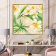 thumbnail image 2 of Designart 'Yellow Flowers and Tropical Foliage XI' Traditional Framed Canvas Wall Art Print, 2 of 5