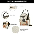 thumbnail image 4 of FORMRS Crossbody Bag for Women Quilted Travel Shoulder Cell Phone Purse with Chain Strap Handbag, Gray Cartoon Halloween Cat, 4 of 7