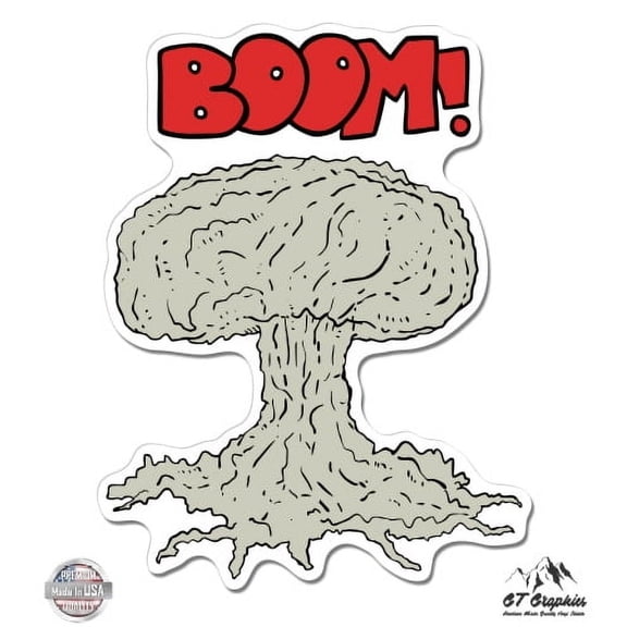 Boom - 3" Vinyl Sticker - For Car Laptop I-Pad Phone Helmet Hard Hat - Waterproof Decal