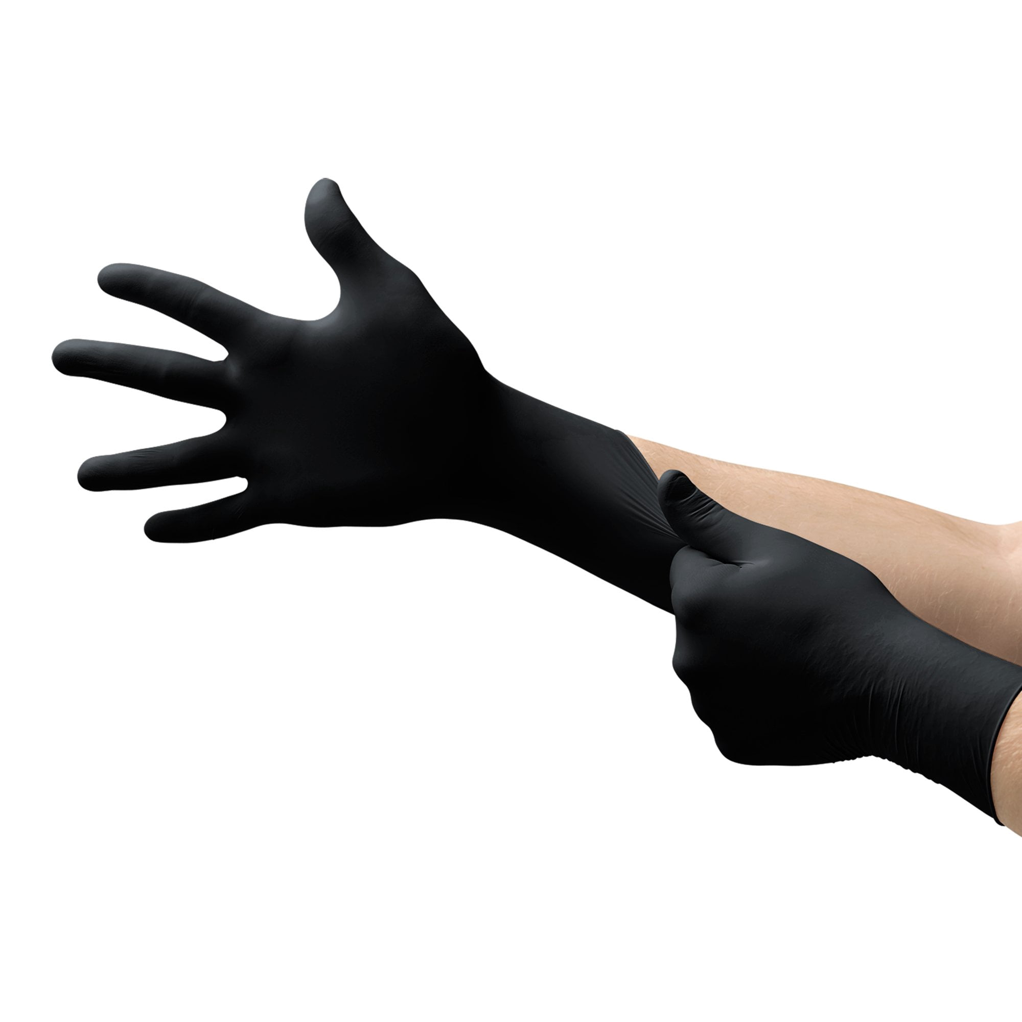 Ansell Microflex MK-296 MidKnight Disposable Nitrile Exam Glove, Black Large, Case of 1000