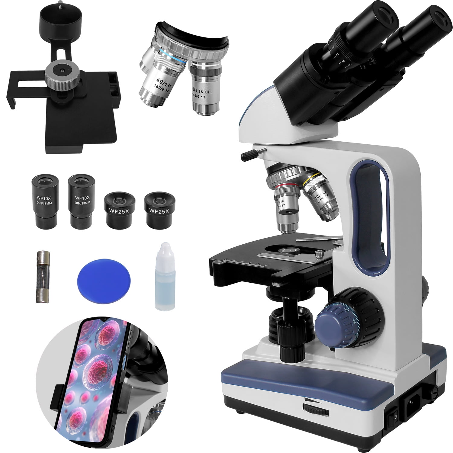 Lente Microscopio PA10X-V300 Acromatico, Piano, Per Uso In Campo - Foto 3