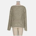 thumbnail image 4 of Womens Sequins Oversized Tops Cover Up See-through Sparkly Long Sleeve Casual Pullover Tee Shirt Party Clubwear (M, Gray), 4 of 5