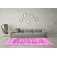 thumbnail image 3 of Ahgly Company Indoor Square Oriental Pink Industrial Area Rugs, 7' Square, 3 of 4