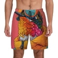 thumbnail image 2 of Goofa Hip Hummingbird In Jacket Printed Men's Swim Trunks Board Shorts Quick Dry Mens Swimming Trunks with Compression Liner,Breathable Fit Hawaii Beach Shorts-Medium, 2 of 9
