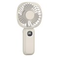 thumbnail image 3 of Hvmvliv Portable Fan Handheld Fan Digital Handheld Fan Usb Charging Outdoor Gifts Home Mini Fan White, 3 of 9
