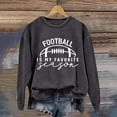thumbnail image 2 of WEAIXIMIUNG Ensemble de Chandails en Molleton Courts à Manches Longues Col Rond pour Femmes Chandails en Molleton Graphiques de Football à Manches Longues Sans Capuche, 2 of 4