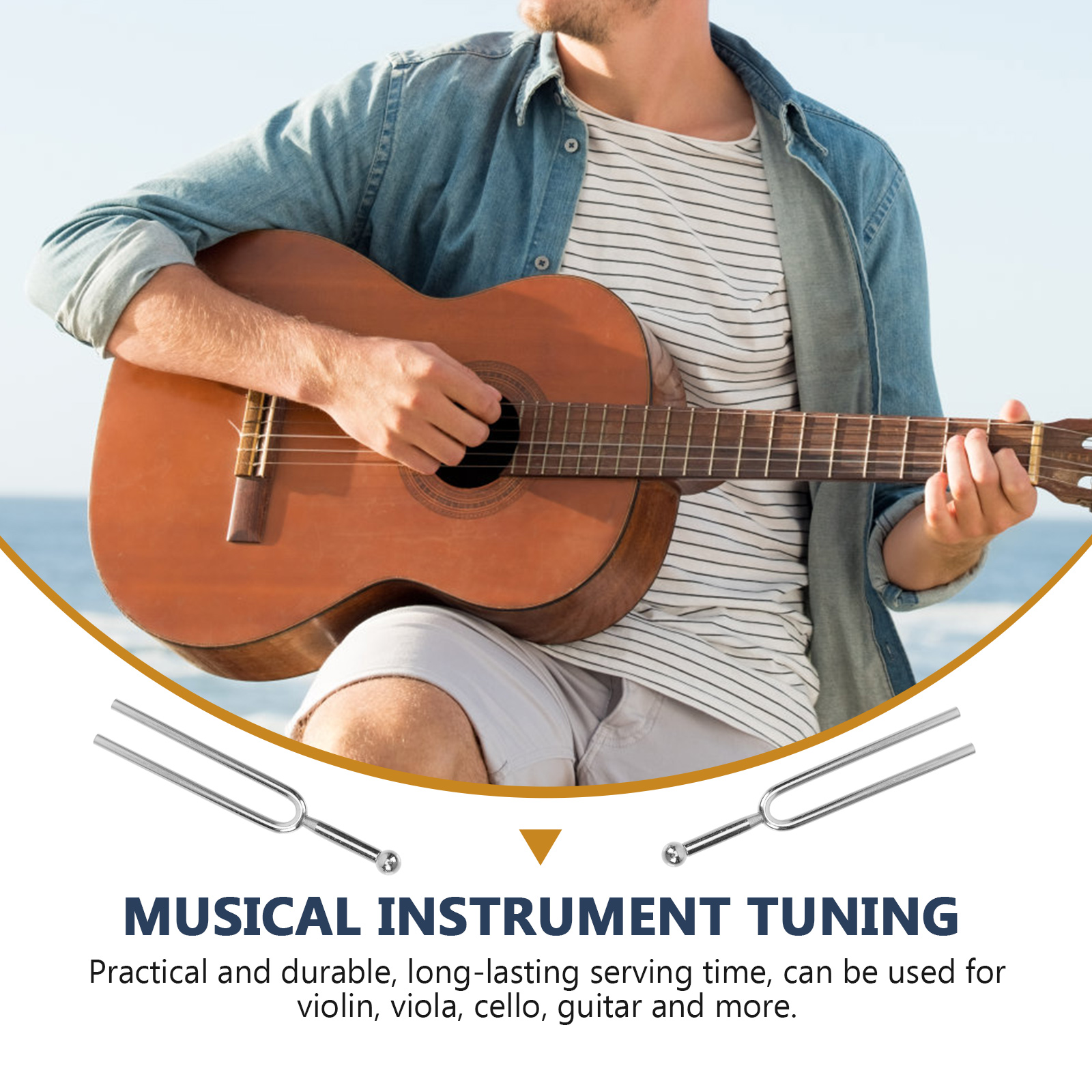 Practical 440Hz Round Tuning Fork Standard A Tuning Fork Violin Viola