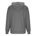 thumbnail image 6 of LpwkSSA Men's Cardigan Hooded Coats Casual Fashion Zipper Cardigans Hooded Open Zipper On Both Arms Sweatshirt Pocket Coat Gray XL, 6 of 7