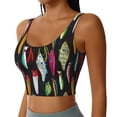 thumbnail image 2 of KLL Colorful Fishing Lures for Workout Tank Tops for Women,U Back Fitness Top Built in Shelf Bras Padded Fit for Yoga Gym-Large, 2 of 8