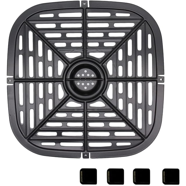 FFIY Grille de Remplacement pour Friteuse à Air Chaud Carrée Compatible avec Power Dash Chefman, COSORI, NUWAVE Friteuses à Air, Plaque de Gril pour Friteuse à Air, Lavable au Lave-Vaisselle - 8.07 Pouces (Carré 3.7 QT)