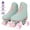 Green & Pink, variant on SLLINGLUO Roller Skates for Girls, High-Top Roller Skates Double Row Leather Shiny Quad Skates, Purple & Green, Youth 1